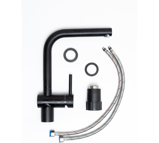 Смеситель кухонный Grandex AQUA BASIC-L CARBON 9002014 1