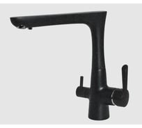 Смеситель для кухни GranFest Композит Г-образный с краном питьевой воды D-40мм графит 3223 графит