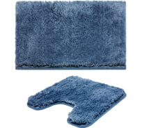 Комплект ковриков для ванны и туалета Bath Plus Тиволи синий DB4147/10