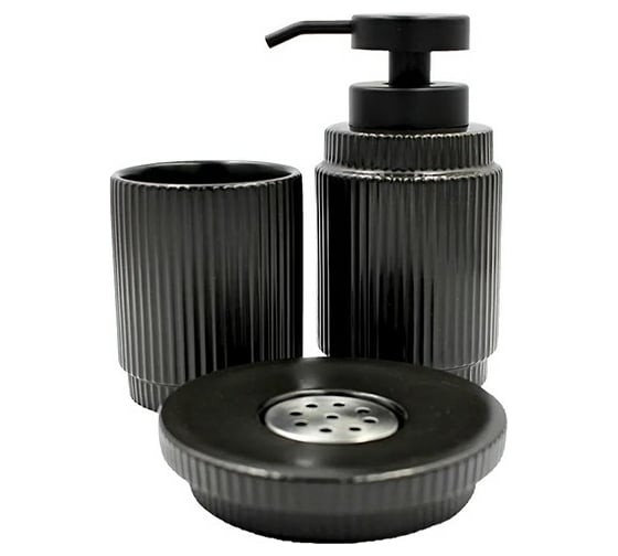 Набор настольных аксессуаров Bath Plus BREVITA SET3 цвет BLACK W-CE2478DA-SET3 1