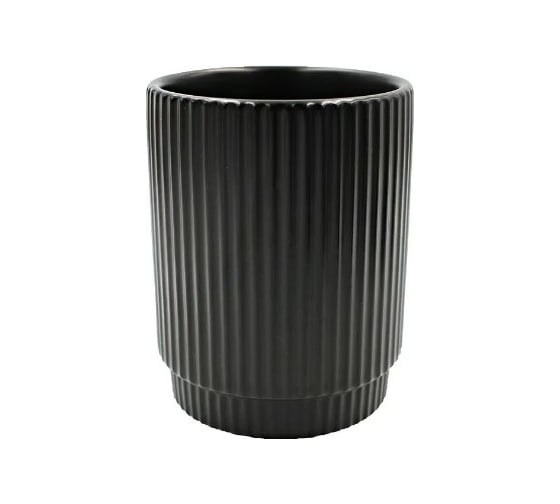 Стакан для зубных щеток Bath Plus 8,3х9,5 см BREVITA цвет BLACK CE2478DA-TB