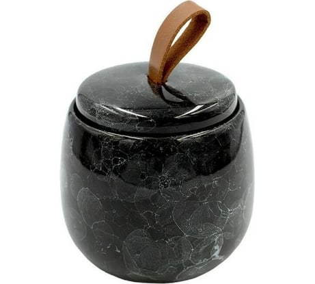 Баночка для ватных дисков Bath Plus PIETRA 9,6х7,5 см black W-CE2242АA-CT