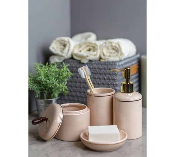 Баночка для ватных дисков Bath Plus POWDER 9,2х9,2 W-CE1528DA-CT