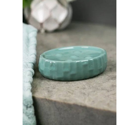 Мыльница Bath Plus 12,1х8,5х3 см RELAX цвет GREY-MINT CE2577BA-SD