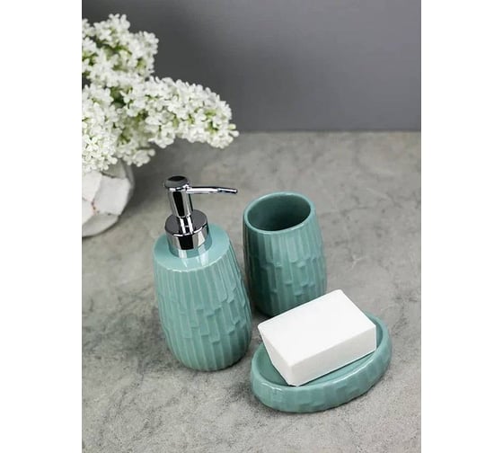 Мыльница Bath Plus 12,1х8,5х3 см RELAX цвет GREY-MINT CE2577BA-SD