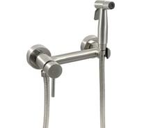 Смеситель с гигиеническим душем одноручный настенный Juguni Parus НЕРЖ (для биде) карт. 0402.177