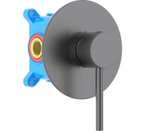 Смеситель для душа AQUATEK AQ1366BGM ЕВРОПА (внешняя и скрытая часть), оружейная сталь (шлиф. черный хром) 00000139711