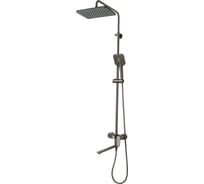 Душевая система (смеситель для ванны) AQUATEK AQ2840BGM НИКА 3 jet 300х193 мм с длинным изливом, оружейная сталь 00000143146