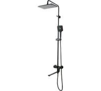 Душевая система (смеситель для ванны) AQUATEK AQ2840MB НИКА 3 jet 300х193 мм с длинным изливом, матовый черный 00000143144