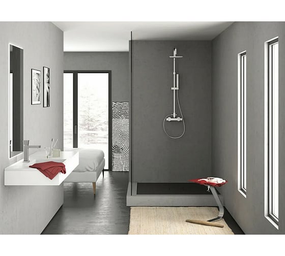 Душевая стойка с термостатом MAMOLI SHOWER с верхним и ручным душем, Chrome 383708420021