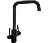 Смеситель для кухни ALOUTE 340 мм однорычажный, черный матовый, со встроенным краном под питьевую воду A60713H