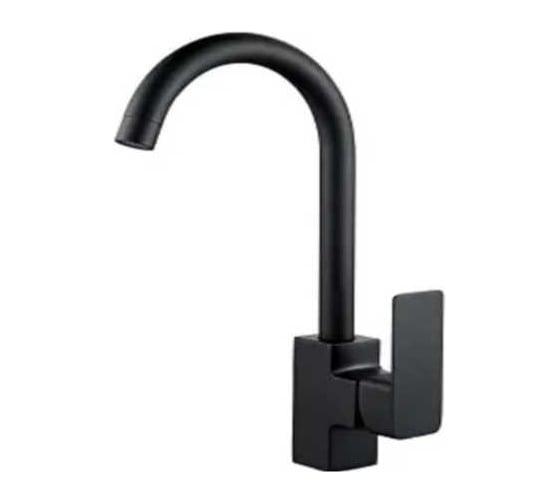 Смеситель для кухни ALOUTE c поворотным изливом, черный, крепление на гайке A0113H 1