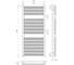 Полотенцесушитель Laris Бонд П14 500/1200 черный матовый, вентили с отражателями в комплекте 75201075ЧМ 5