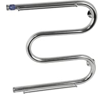 Полотенцесушитель М-образный с ПОЛКОЙ Санакс 500х500 мм, труба - 1 x 2 мм, нержавеющая сталь, полированная мп5050