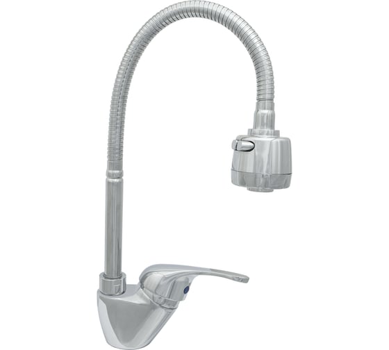 Смеситель утка однорукий ЦС СМ 27/2 ЭКО D35, М42, гибкий излив, D18 ЭП401596.D35 1