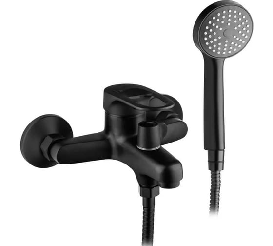 Смеситель для ванны ALOUTE черный, однорычажный, с коротким изливом 10 см A3102H 1