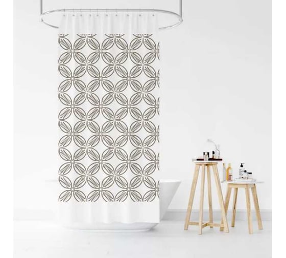 Штора для ванной Селфи Эвора полиэстер, 200x200 547-379 1