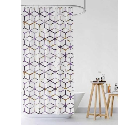 Штора для ванной Селфи Альма полиэстер, 200x200 547-382 1