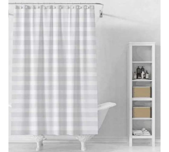 Штора для ванной Селфи Шенон полиэстер, 200x200 (полоски) 547-386 1