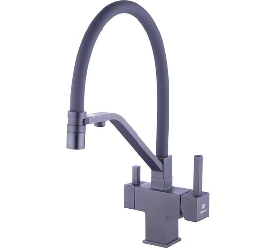 Смеситель для кухни FASHUN FARADAY для использования с фильтром питьевой воды, латунь, оружейная сталь/серый, FA-T9375-17 1