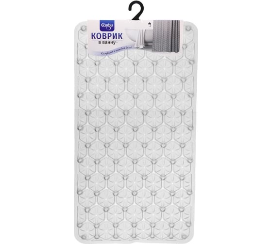 Коврик в ванну Селфи 67х37 Эллада серый 924-180 1