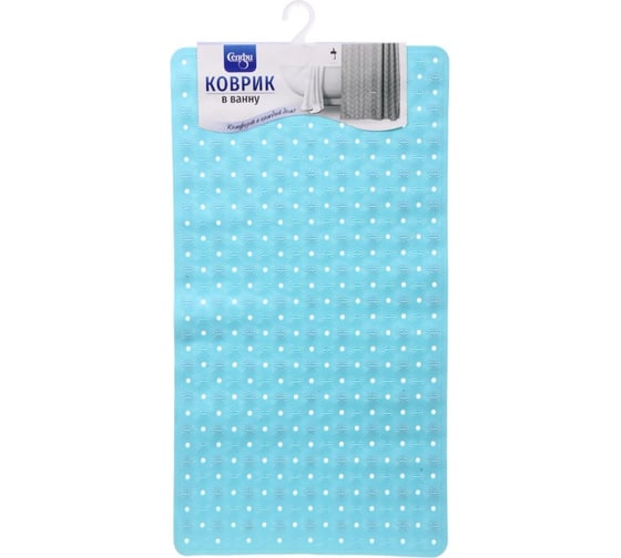 Коврик в ванну Селфи 68х38 ПВХ Франко бирюзовый 924-144 1