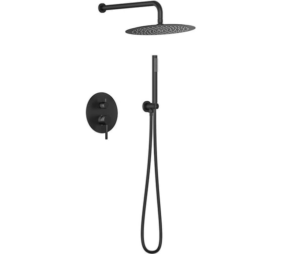 Душевая система встраиваемая Knotlor черный SS-26/BL 1