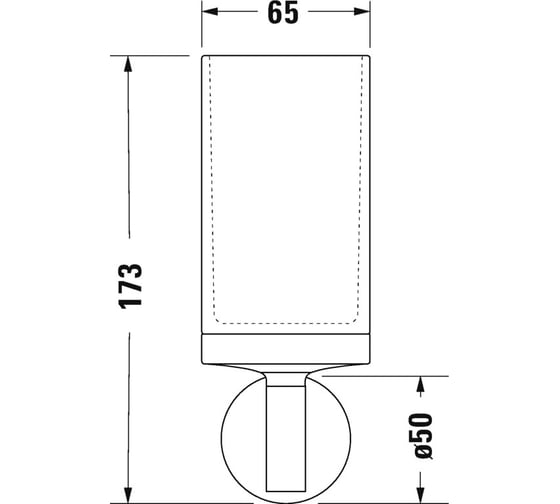 Держатель для стакана Duravit Starck T черный матовый, стекло матовое 00000070792 99314600