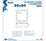 Душевой уголок Teymi 80х80 с поддоном стекло прозрачное закаленное профиль хром глянцевый Helmi сифон клик-клак в комплекте T00601 ЦБ-00272609 13