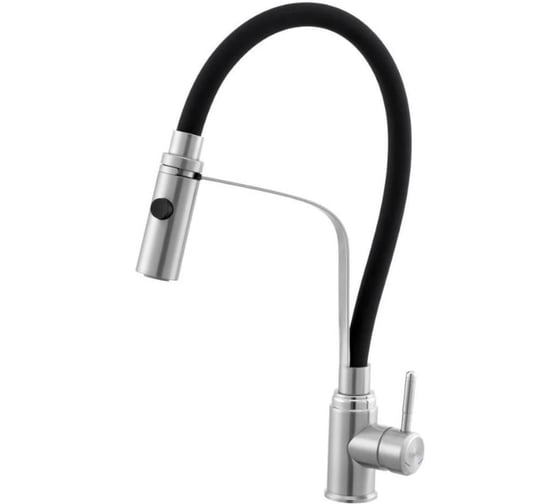 Смеситель для кухни Knotlor с гибким изливом и режимом "душ" сатин SS-07 1