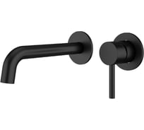 Смеситель для раковины Knotlor встраиваемый, черный SS-25/BL