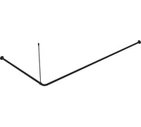 Угловой карниз для ванной комнаты IDDIS 90-180 см, черный, , 060A200i14