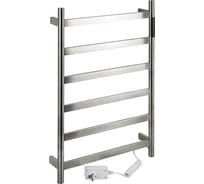 Полотенцесушитель электрический KRAFTTE 480 х 730 х 90 мм, лесенка 6 перекладин, 75 Вт, из нержавеющей стали, сенсорное управление с таймером до 24 часов, цвет ГРАФИТ 44044