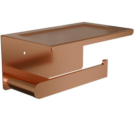 Держатель для туалетной бумаги Knotlor с полочкой, бронза PH102RB 1