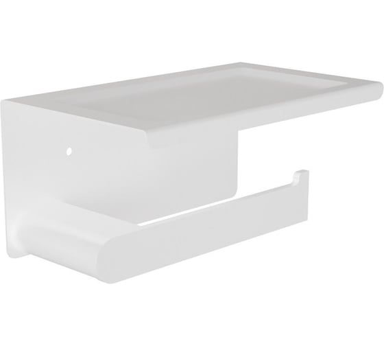 Держатель для туалетной бумаги Knotlor с полочкой, белый PH102WY 1