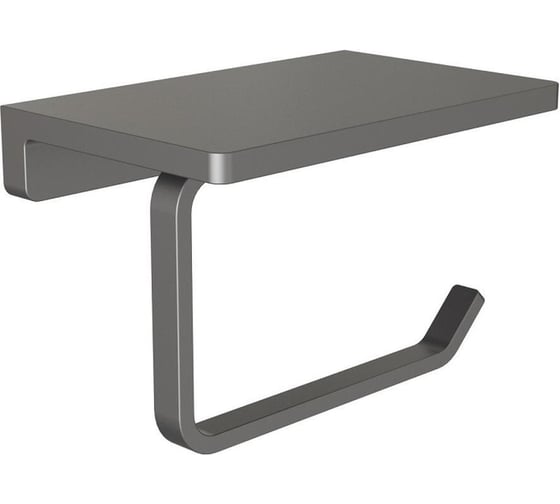 Держатель для туалетной бумаги Knotlor с полочкой, оружейная сталь PH101GM 1