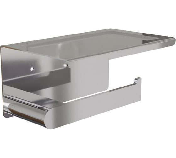 Держатель для туалетной бумаги Knotlor с полочкой, хром PH102C 1