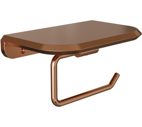 Держатель для туалетной бумаги Knotlor с полочкой, бронза PH103RB 1