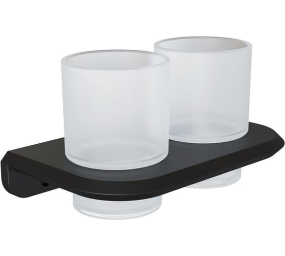Стакан для ванной комнаты Knotlor двойной, черный SC1032BL 1