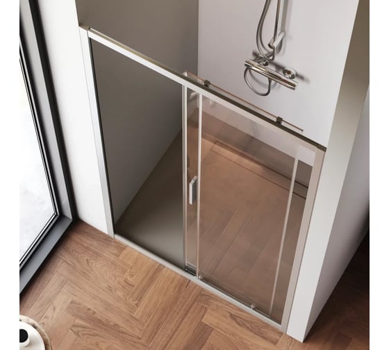 Душевая дверь AM.P Gem Solo 110x195, стекло прозрачное, профиль матовый хром W90G-110-1-195MT