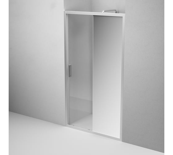 Душевая дверь AM.P Gem Solo 110x195, стекло зеркальное, профиль матовый хром W90G-110-1-195MMir