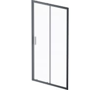 Душевая дверь AM.P Gem Solo 110x195, стекло прозрачное, профиль черный матовый W90G-110-1-195BT