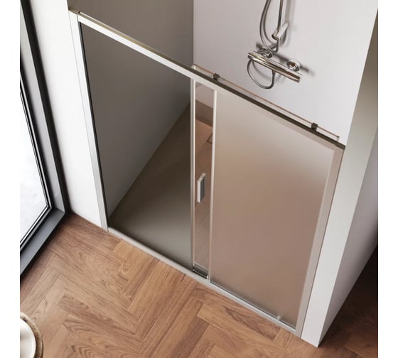 Душевая дверь AM.P Gem Solo 120x195, стекло матовое, профиль матовый хром W90G-120-1-195MM