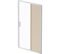 Душевая дверь AM.P Gem Solo 120x195, стекло бронзовое, профиль матовый хром W90G-120-1-195MBr