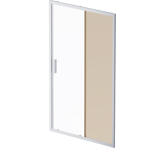 Душевая дверь AM.P Gem Solo 120x195, стекло бронзовое, профиль матовый хром W90G-120-1-195MBr