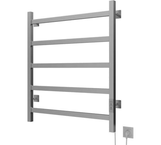 Полотенцесушитель MIXLINE FAVORITE 60х50 таймер, 302 Вт, 5 перекладин, электрический, матовый хром 557208 1