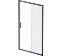 Душевая дверь AM.P Gem Solo 120x195, стекло матовое, профиль черный матовый W90G-120-1-195BM