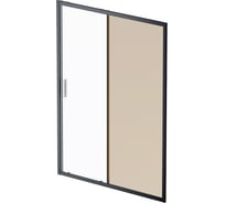 Душевая дверь AM.PM Gem Solo 150x195, стекло бронзовое, профиль черный матовый W90G-150-1-195BBr