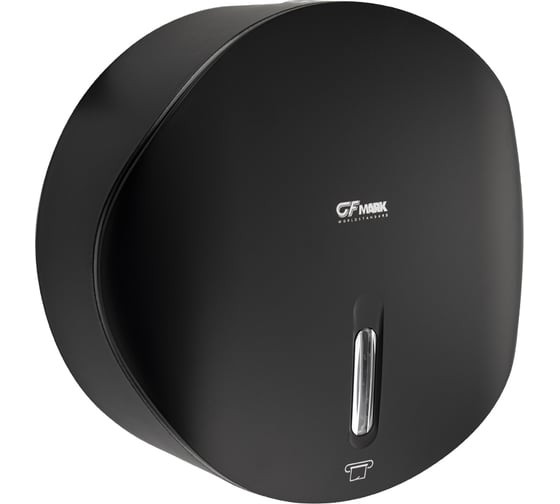 Диспенсер GFmark для туалетной бумаги в рулонах, с ключом, из АБС пластика, цвет ЧЁРНЫЙ. 9152 1