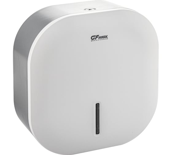 Диспенсер GFmark для туалетной бумаги в рулонах, с ключом, из АБС пластика, цвет БЕЛЫЙ 9162 1